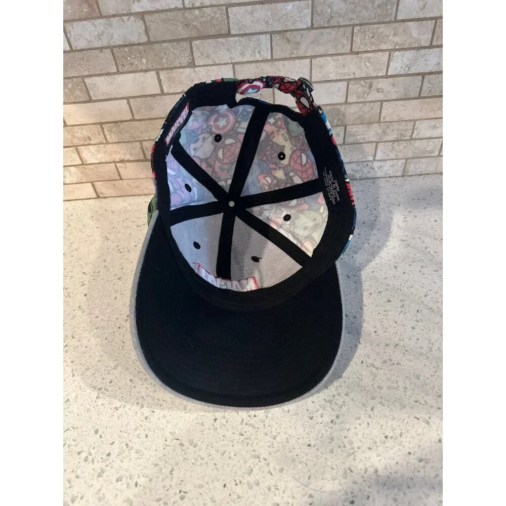 Marvel Comics Super Heroes All Over Adjustable‎ Hat Kawaii Denim Bill